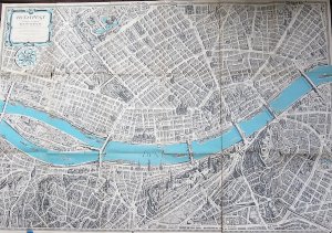 Budapest távlati panoráma térkép 1963